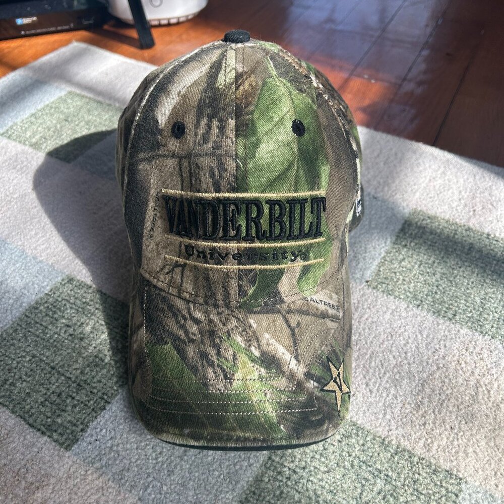 Vanderbilt University Camo Baseball Hat with Old Logo OS